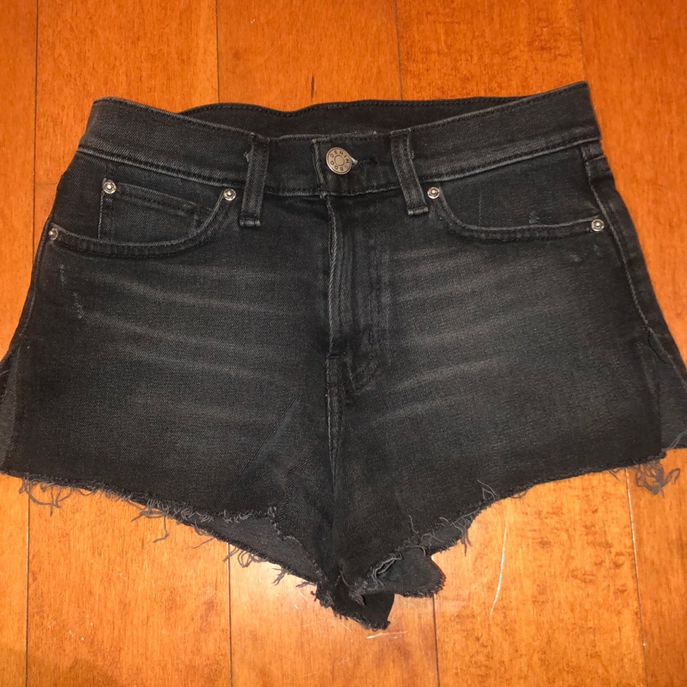 Urban Outfitters High Waisted Slit Black Shorts